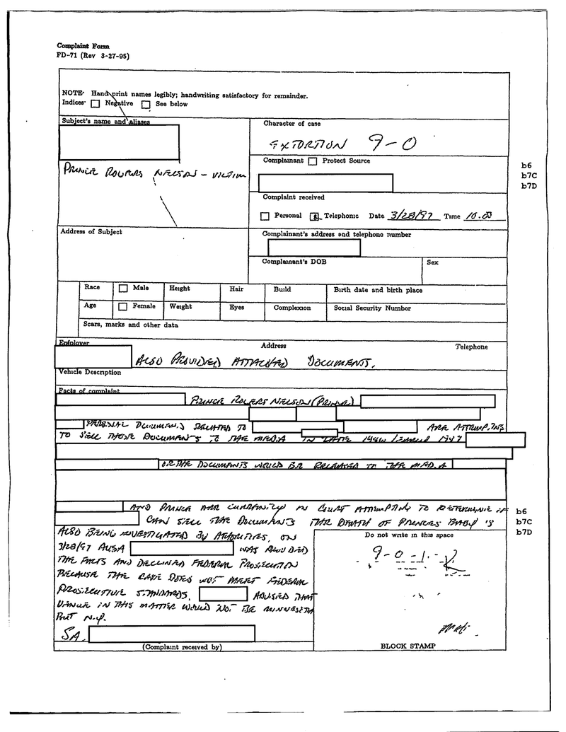 Illustration for article titled Here Is Prince’s FBI File